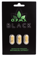 OPMS Black Kratom Extract Capsules - Progressive Discounts Available - K-Chill Direct